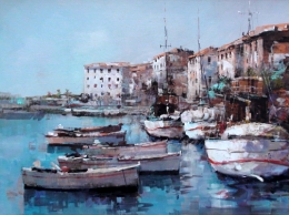 Banko Dimitrijevic, Marina, Oil on canvas, 45x60cm