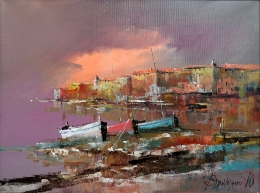 Branko Dimitrijevic, Storm, Oil on canvas, 30x40cm