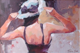 dragan-petrovic-lady-with-a-hat-oil-on-canvas-55x85cm