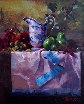 dragan-petrovic-still-life-pears-oil-on-canvas-45x55cm