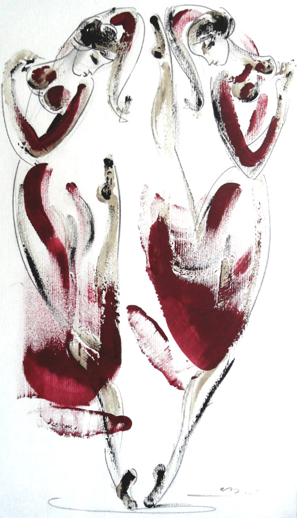 dusan-rajsic-dancers-mixed-media-40x25cm