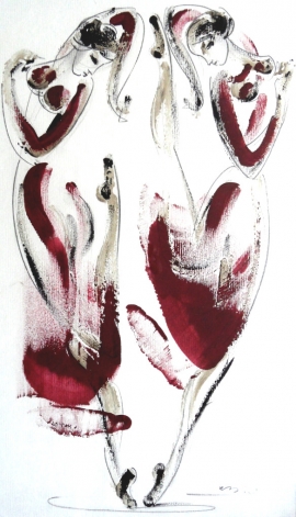 dusan-rajsic-dancers-mixed-media-40x25cm