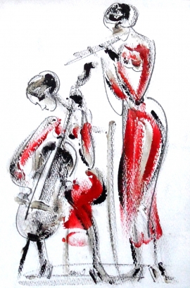 dusan-rajsic-duet-mixed-media-25x20cm
