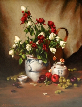 liljana-milinkovic-flowers-oil-on-canvas-75x60cm