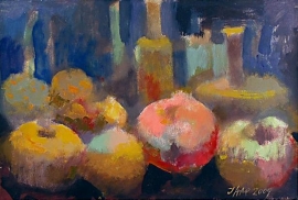 ljubodrag-jankovic-jale-still-life-in-blue-oil-on-board-25x40cm
