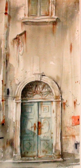 silva-vujovic-door-watercolour-40x20cm