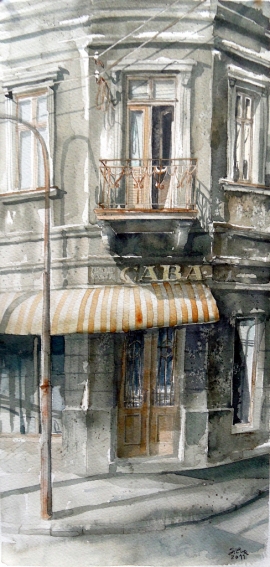 silva-vujovic-lamp-post-watercolour-40x20cm