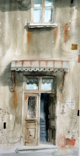 silva-vujovic-open-door-watercolour-35x20cm
