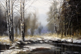 Zoran Zivotic, Forest, Oil on canvas, 50x70cm