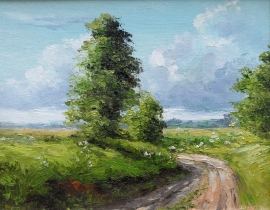 Zoran Zivotic, Path, Oil on canvas, 20x30cm