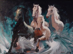 Dragan Petrovic, Gallop, Oil on canvas, 2009, 60x80cm