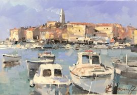 Branko Dimitrijevic, Adriatic Summer, Oil on canvas, 25x35, £290