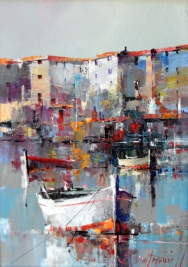 Branko Dimitrijevic, Boat, Oil on canvas, 35x25cm