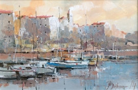 Branko Dimitrijevic, Marina, Oil on canvas, 20x30cm, £260
