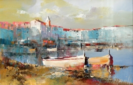 Branko Dimitrijevic, Quiet Sea, Oil on canvas, 20x30cm