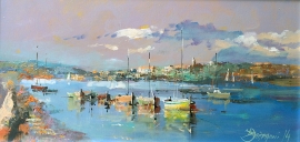 Branko Dimitrijevic, Rovinj - Croatia, Oil on canvas, 20x40cm