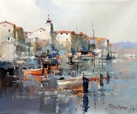 Branko Dimitrijevic, Rovinj, Croatian Coast, Oil on Canvas, 25x30cm