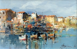 Branko Dimitrijevic, Rovinj, Oil on Canvas, 20x30cm, £260