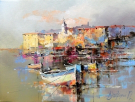 Branko Dimitrijevic, Rovinj, Oil on canvas, 30x40cm