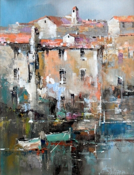 Branko Dimitrijevic, Sea View, Oil on canvas, 40x30cm