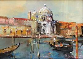 Branko Dimitrijevic, Venice, Oil on canvas, 20x30cm