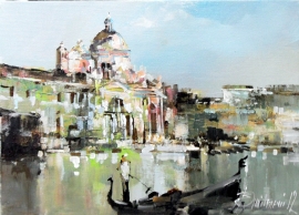 Branko Dimitrijevic, Venice, Oil on canvas, 25x35cm, £290
