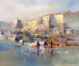 Branko Dimitrijevic, Rovinj in Croatia, Oil on Canvas, 25x30cm