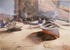 Dalibor Popovic Miksa, Sunny Croatia, Watercolour, 30x25cm, £230