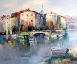 Dejan Slepcevic, Bridge, Oil on canvas, 50x60, £650