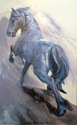 Dragan Petrovic Pavle, Horse, Oil on canvas, 80x110cm, £1850