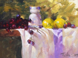 Dragan Petrovic Pavle, Grapes, Oil on canvas, 35x45cm