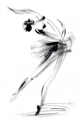 Dusan Rajsic, Ballerina, Mixed media, 50x35cm, £350