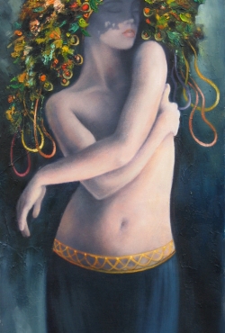 Ema Radovanovic, Dance, Oil on canvas, 50x25cm