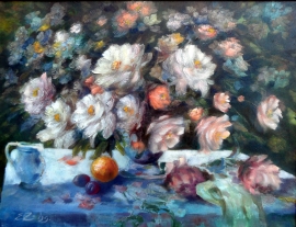 Ema Radovanovic, Flowers, Oil on canvas, 35x50cm, £450
