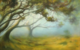 Ema Radovanovic, Mist, Oil on canvas, 30x50cm