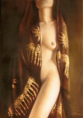 Ema Radovanovic, Nude, Oil on canvas, 45x30cm, £490
