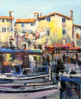 Ivan Stojanovic, Croatian Coast, Oil on Canvas, 60x50cm, £540