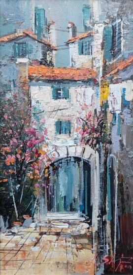 Ivan Stojanovic, Gate oil on canvas, 25x50cm, £330