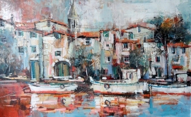 Ivan Stojanovic, Marina, Oil on canvas, 50x80cm