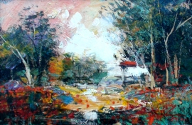 Ivan Stojanovic, Meadow, Oil on canvas, 20x30cm