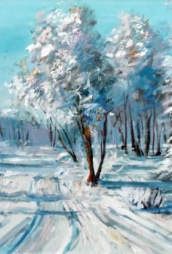 Ivan Stojanovic, Winter, Oil on canvas, 60x80cm, £950