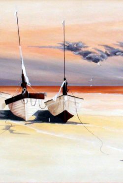 Ivana Nikic, On the shore, Oil on canvas, 50x100cm