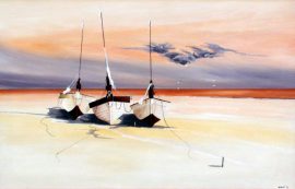 Ivana Nikic, On the shore, Oil on canvas, 50x100cm