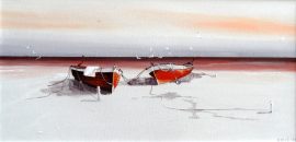 Ivana Nikic, Quiet Sea, Oil on canvas, 20x40cm