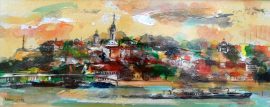 Ljiljana Radosavljevic, Belgrade, Oil on board, 30x70cm, £490