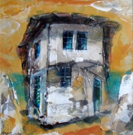 Ljiljana Radosavljevic, Old House, Oil on board, 20x20cm, £150