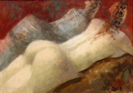 Ljubodrag Jankovic Jale, Rest, Oil on board, 30x40cm