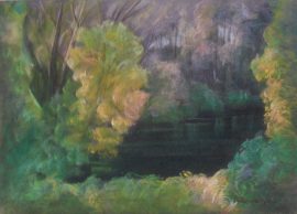 Mirjana Krstevska, River Bank, Pastel, 35x50cm, £250