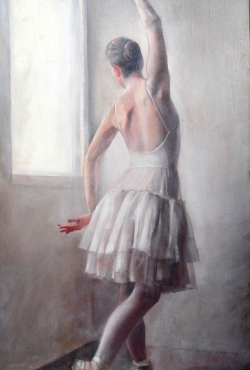 Natasa Kodela, Ballet Dancer, Oil on Canvas, 55x30cm, £480