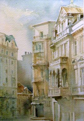 Predrag Pedja Milosevic, Morning, Watercolour, 25x20cm